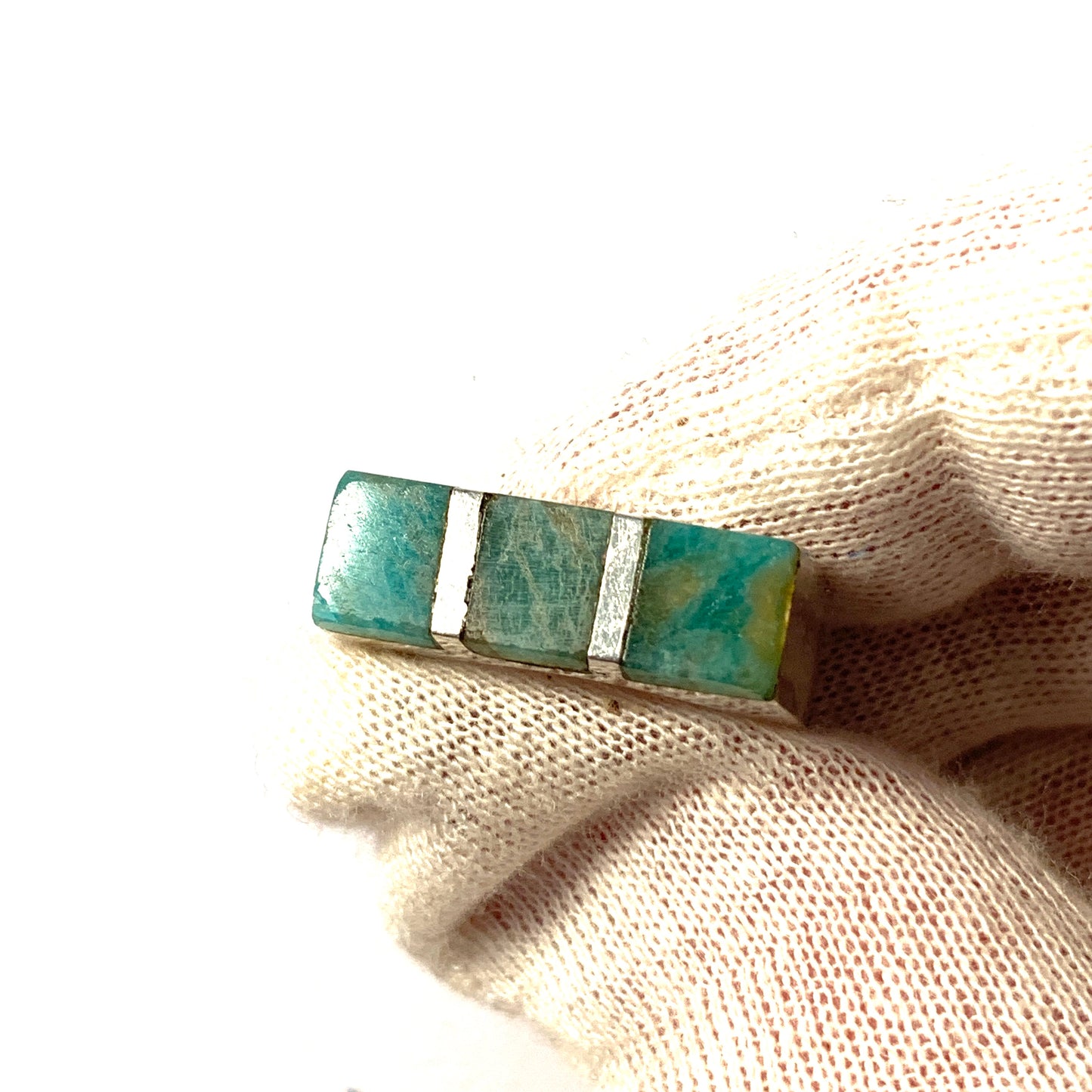 Miguel Garcia? Mexico 1950-60s. Sterling Silver Aventurine Ring.