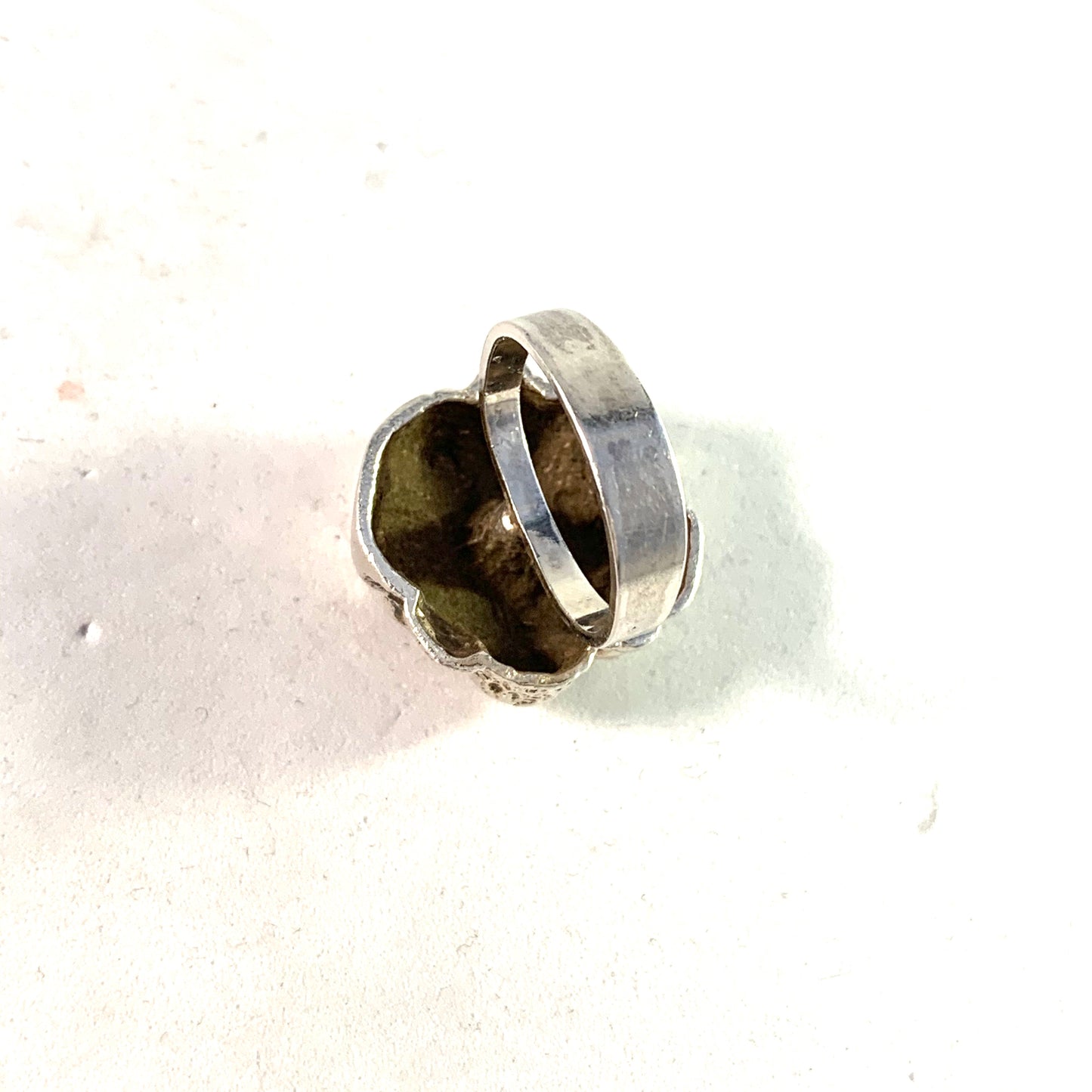 Martti Viikinniemi, Finland 1960 Bold Vintage Silver Modernist Ring.