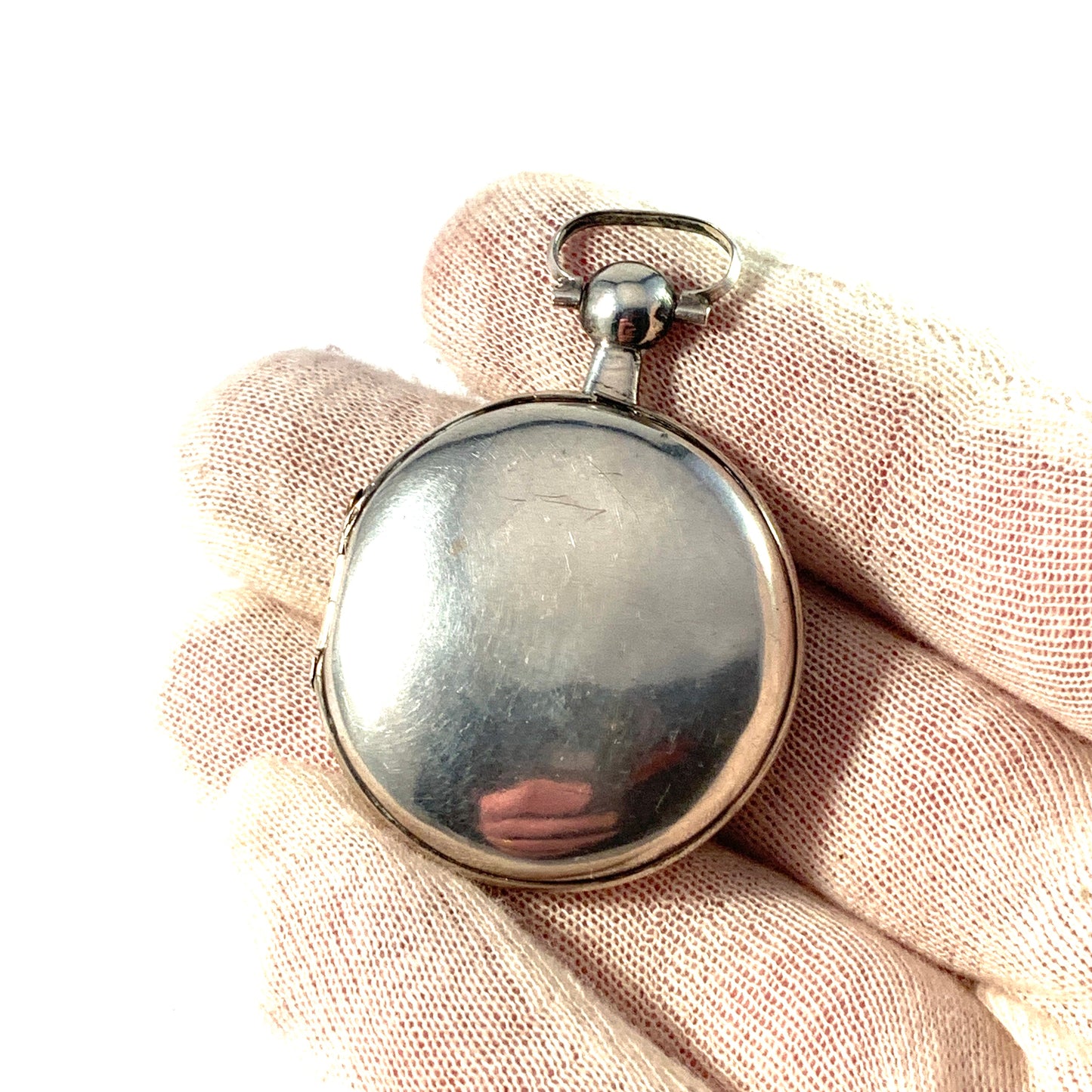 Maker BA, Germany before 1886. Victorian Solid Silver Vinaigrette Locket Pendant.