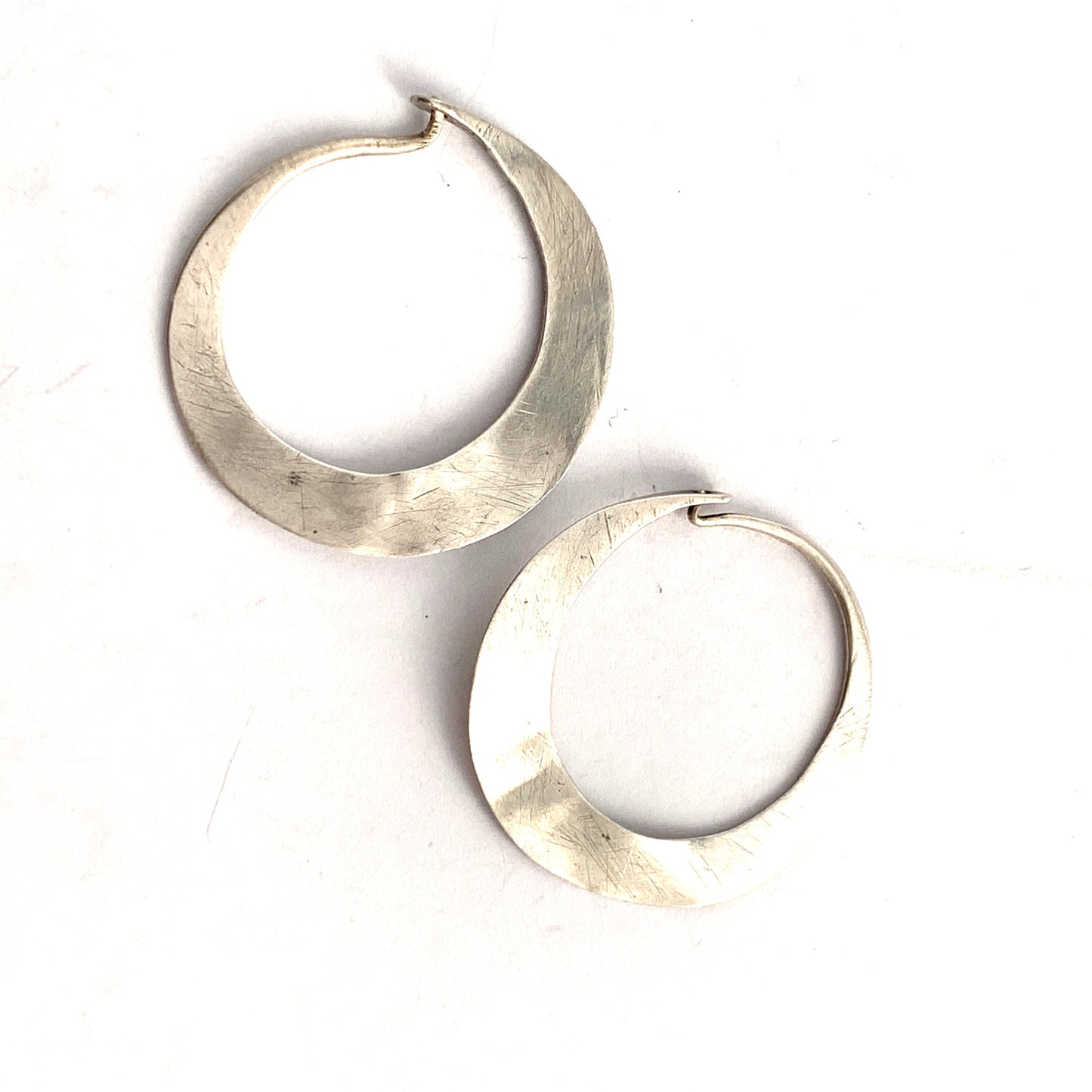 A Bollwij, Sweden Antique early 1800s Solid Silver Earrings.