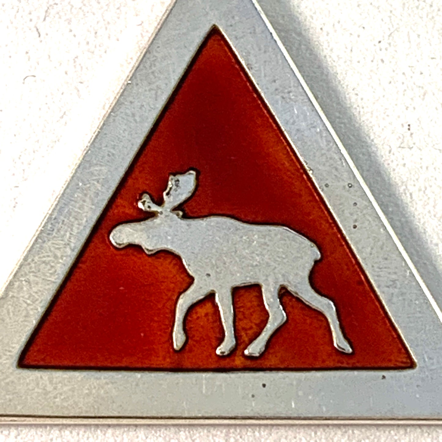 David Andersen, design Konrad Mehus Vintage Sterling Silver Enamel Elk Moose Pendant.
