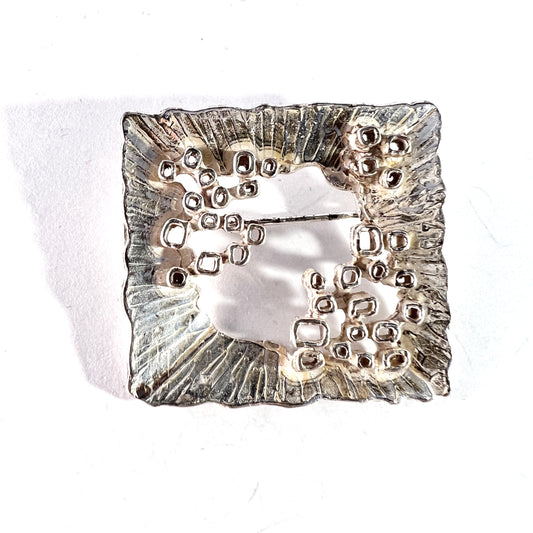 Teka Theodor Klotz, Germany c 1960s. Sterling Silver Modernist Brooch.