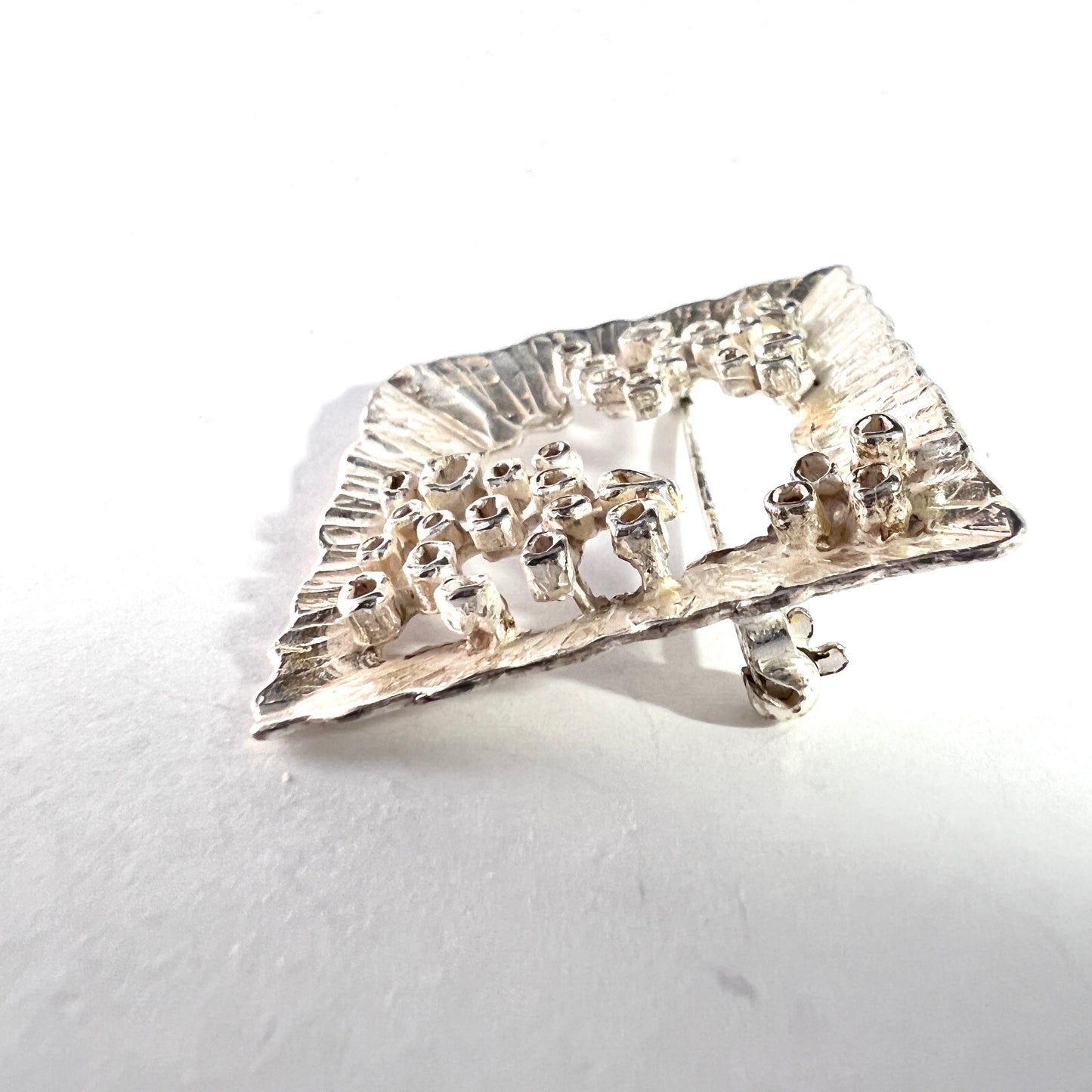 Teka Theodor Klotz, Germany c 1960s. Sterling Silver Modernist Brooch.