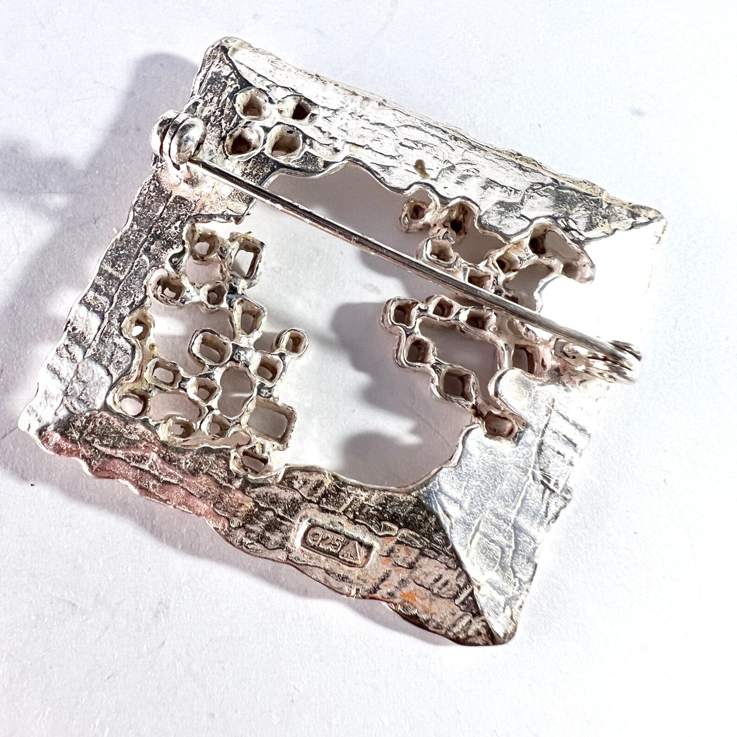 Teka Theodor Klotz, Germany c 1960s. Sterling Silver Modernist Brooch.