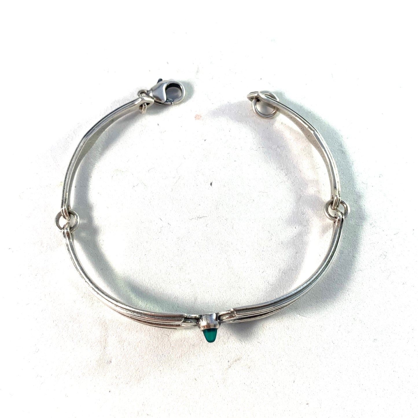 Kalevala Koru, Finland Vintage Sterling Silver Chrysoprase Bracelet