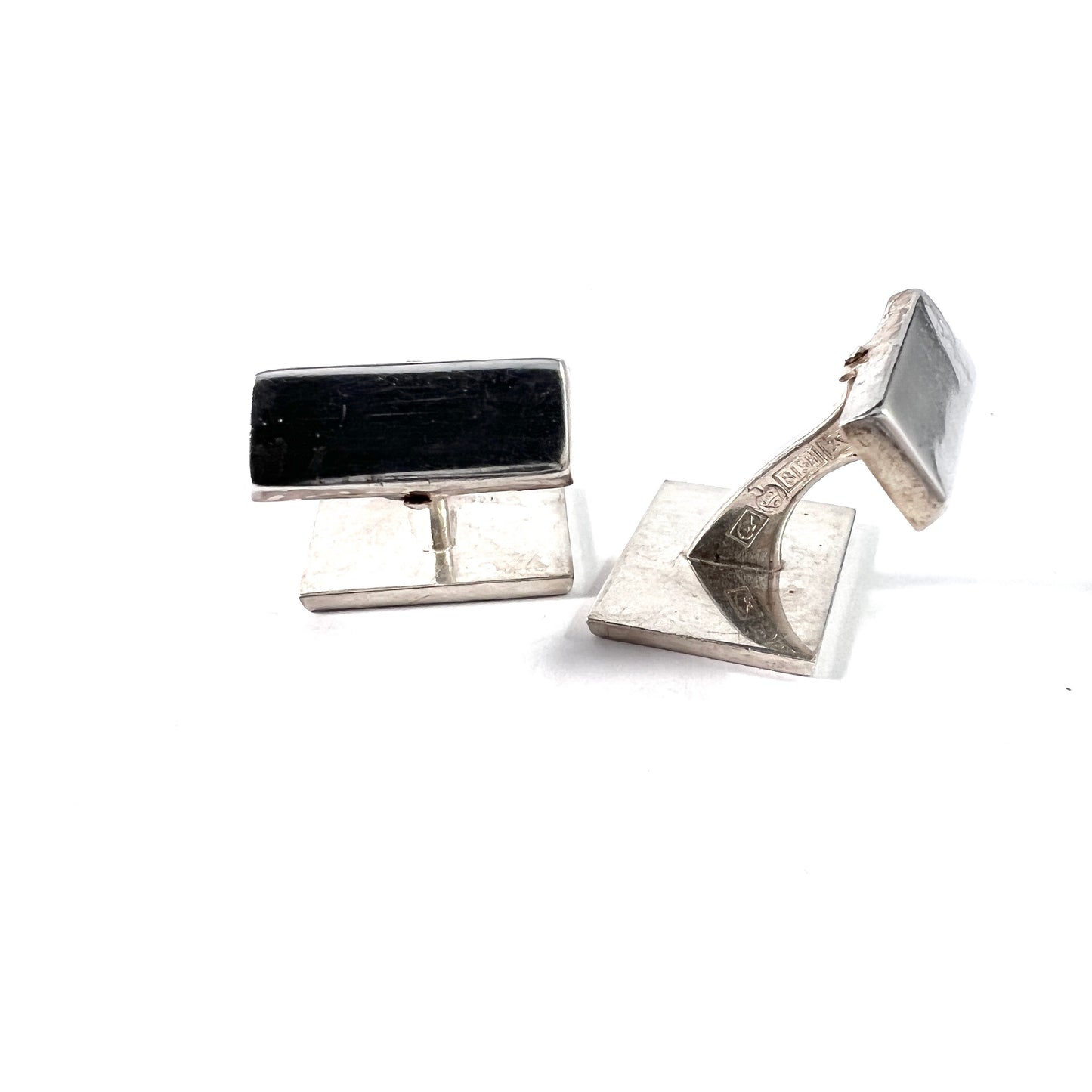 Salovaara, Finland 1966. Vintage Solid Silver Pair of Cufflinks.