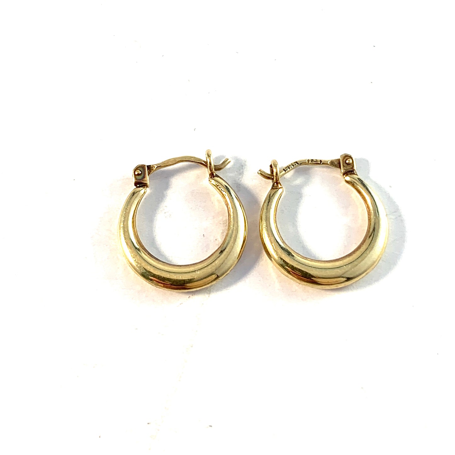 Finland Mid Century 14k Gold Earrings.