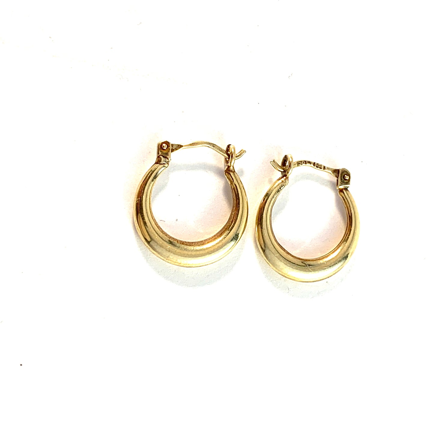 Finland Mid Century 14k Gold Earrings.