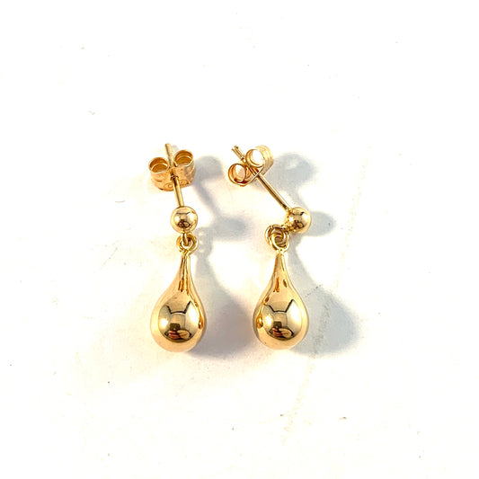 Vintage 18k Gold Drop Earrings.