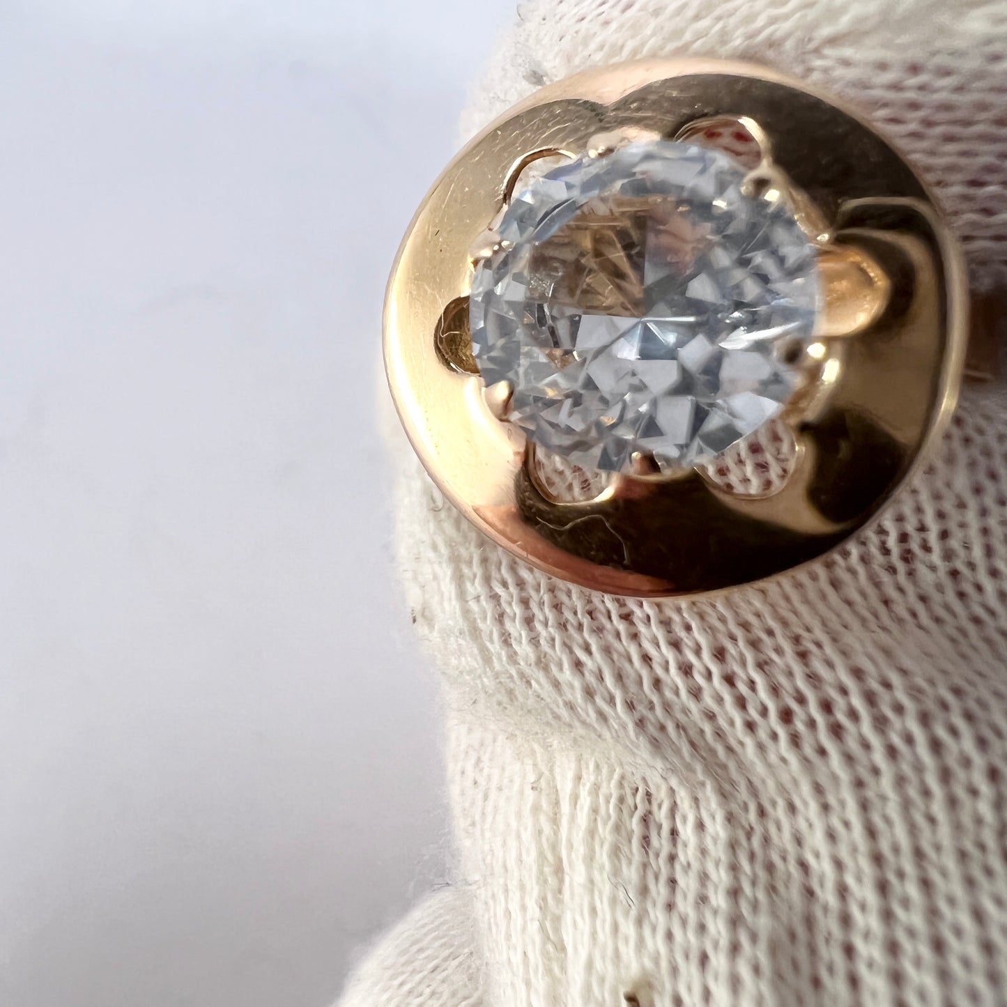 Hedberg, Sweden 1976. Vintage 18k Gold Rock Crystal Ring.