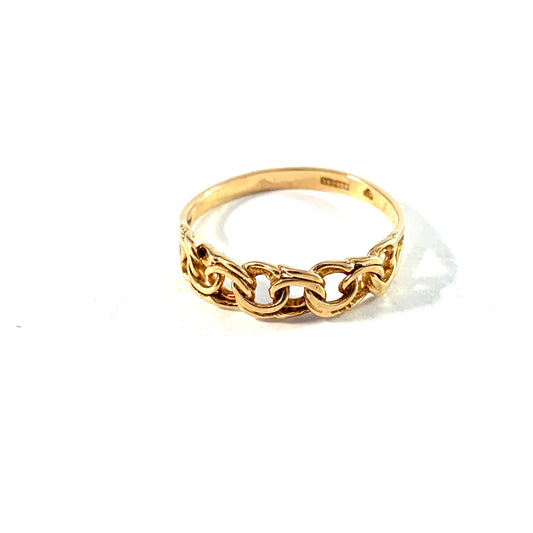 Bronsil, Sweden, Vintage 1970s 18k Gold Bismarck Ring.