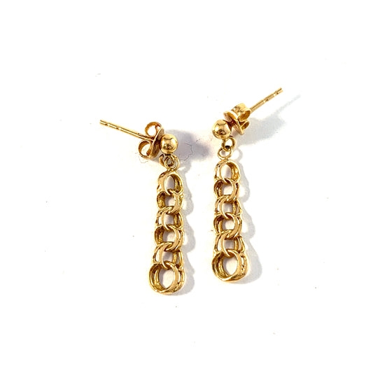 Scandinavia, Vintage 18k Gold Bismarck Earrings.