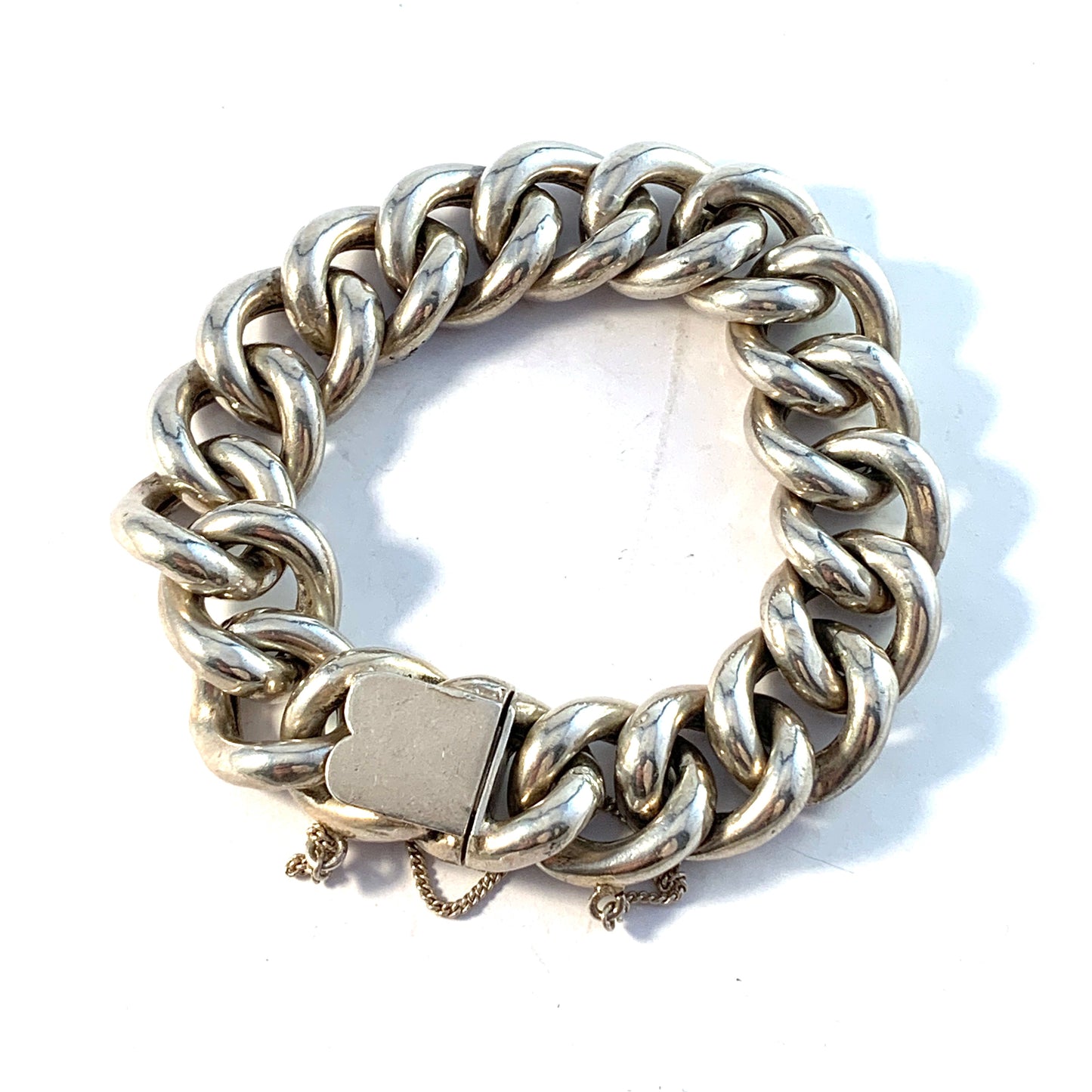 Vintage 1940-50s Hollow 830 Silver Bracelet.