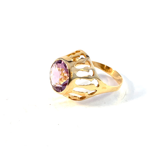 Örneus, Sweden 1971. Vintage 18k Gold Amethyst Ring.