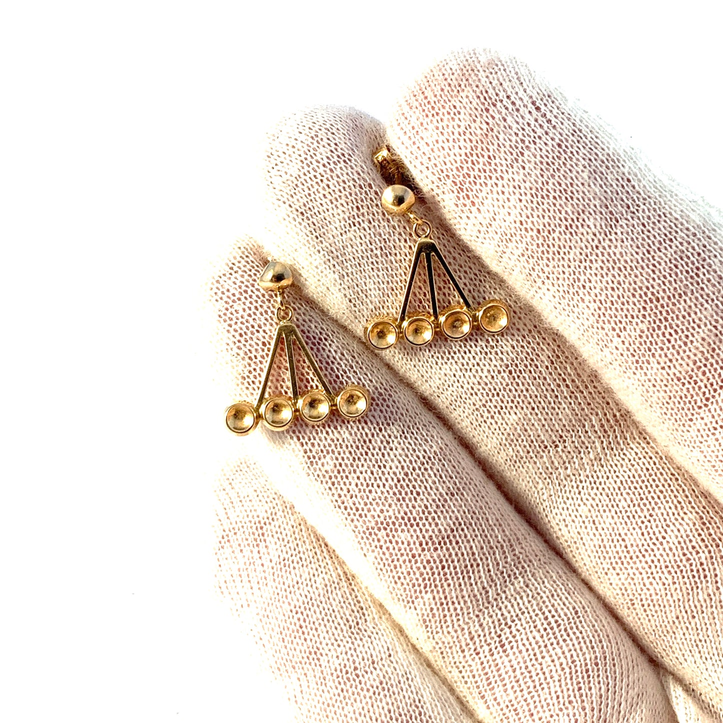 Ekström, Sweden 1970s. Vintage 18k Gold Earrings.