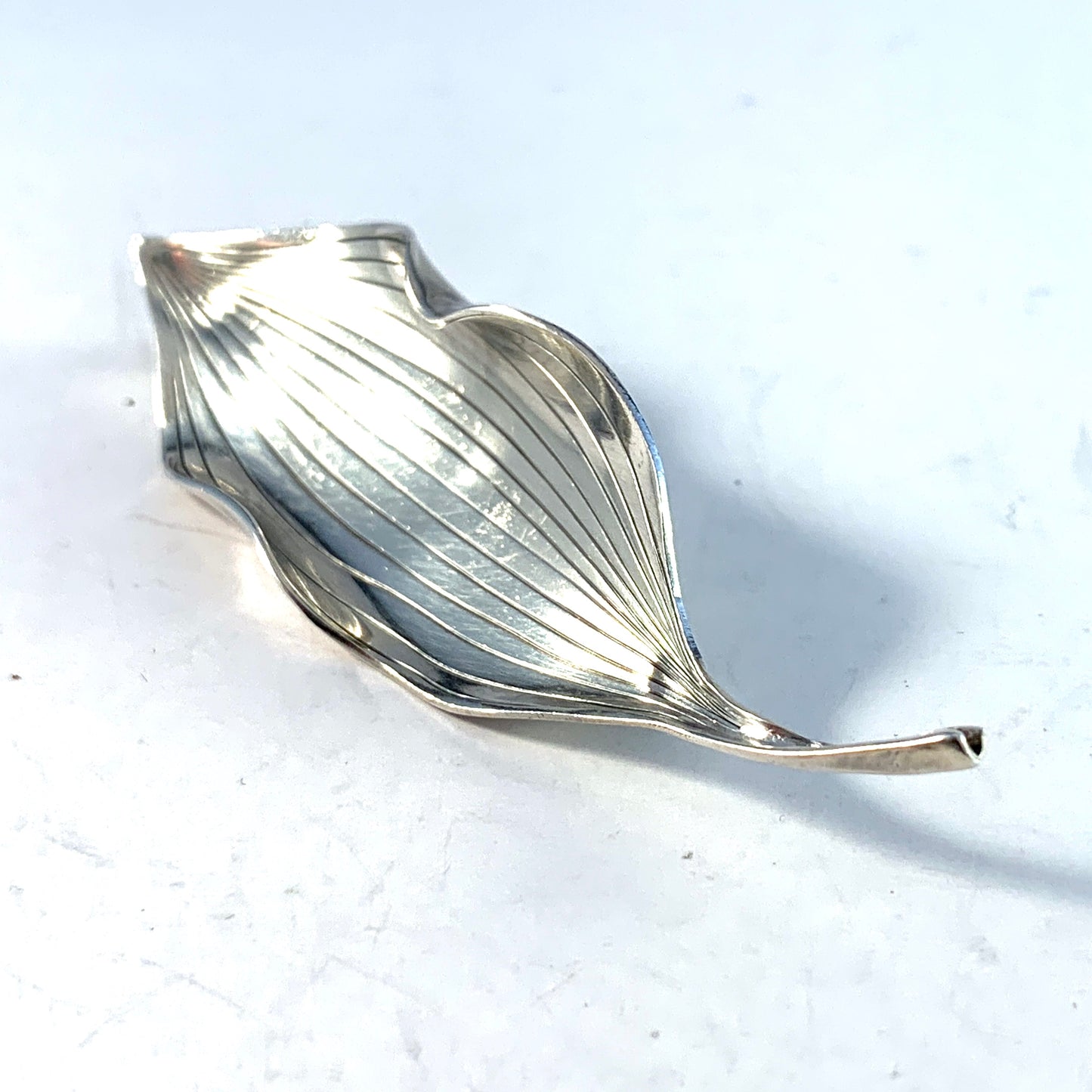 Gertrud Engel for A Michelsen Sweden 1952. Sterling Silver Brooch. Signed.