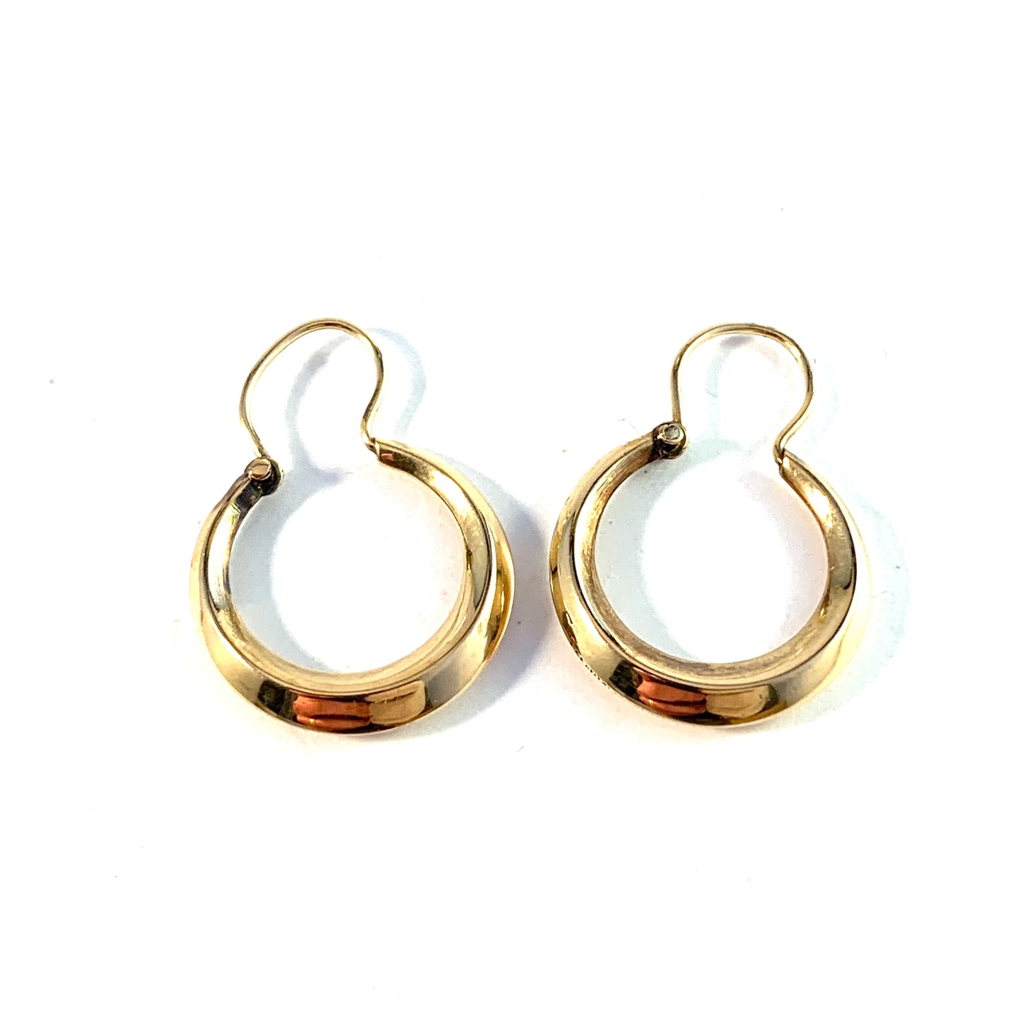 Vintage Mid Century 18k Gold Earrings