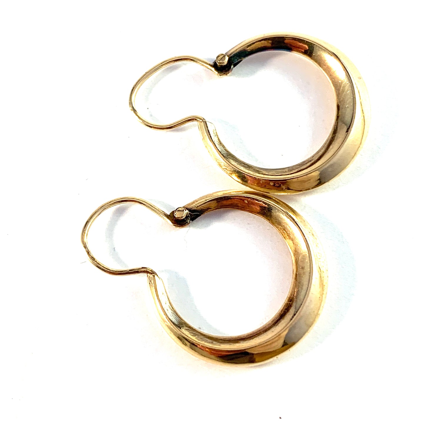 Vintage Mid Century 18k Gold Earrings