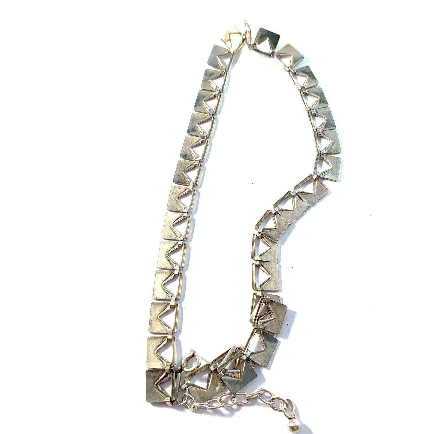 Vintage Mid Century Sterling Silver Necklace.