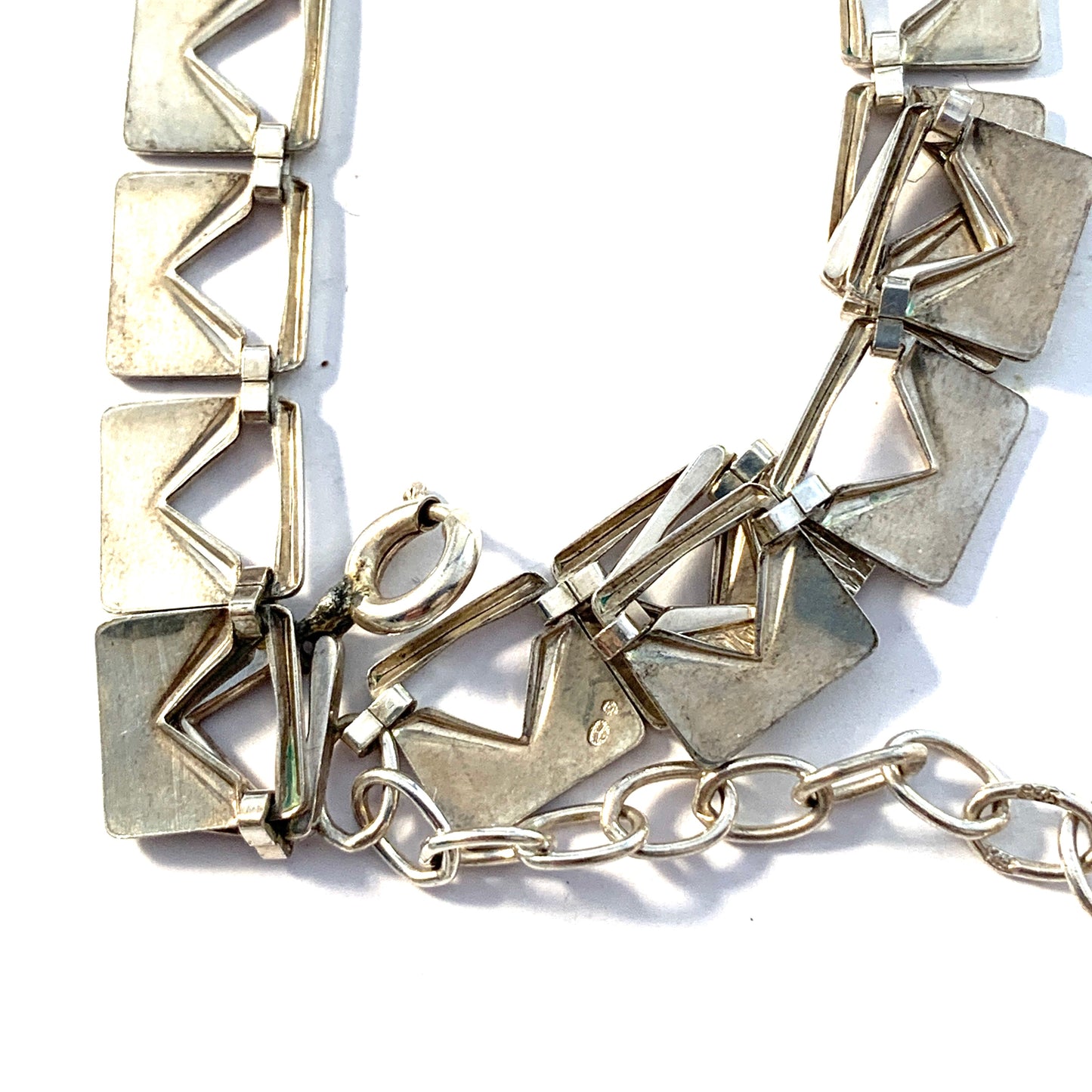 Vintage Mid Century Sterling Silver Necklace.