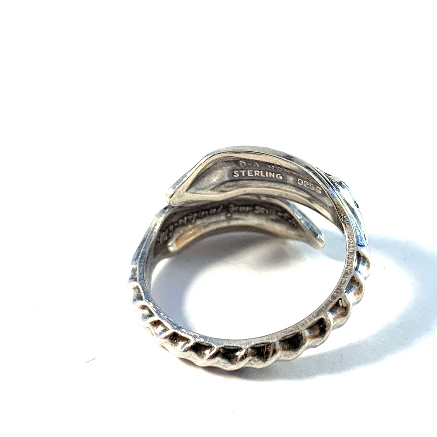 David Andersen, Norway 1960s Viking Saga Series Sterling Silver Ring. Box and Book.