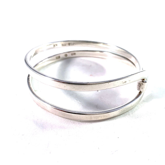 Anders Högberg, Gothenburg 1977 Sterling Silver Signed Bangle Bracelet.