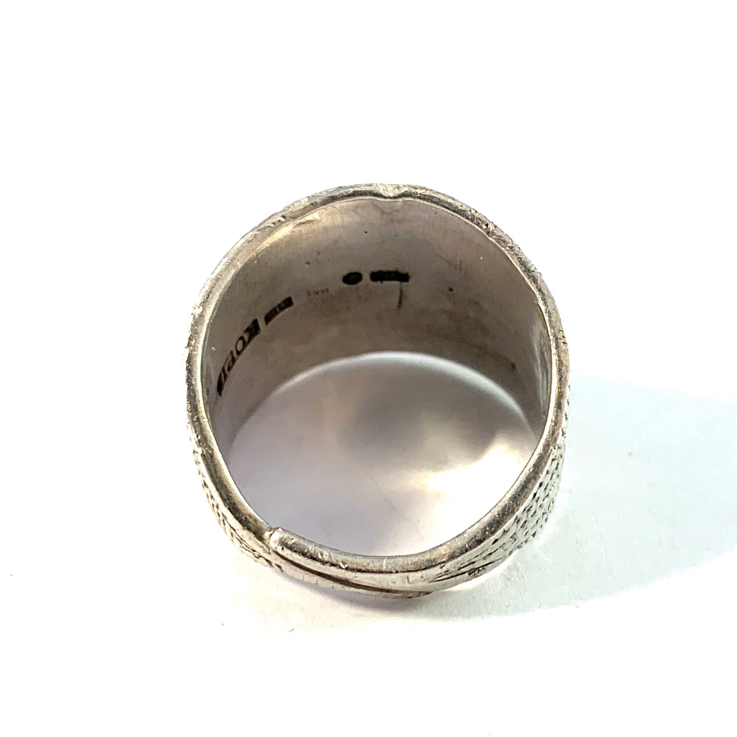 Odd Magnusson, Sweden 1982. Vintage Viking Copy Sterling Silver Unisex Ring.