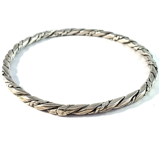 Kaplan, Sweden year 1955. Sterling Silver Bangle Bracelet.