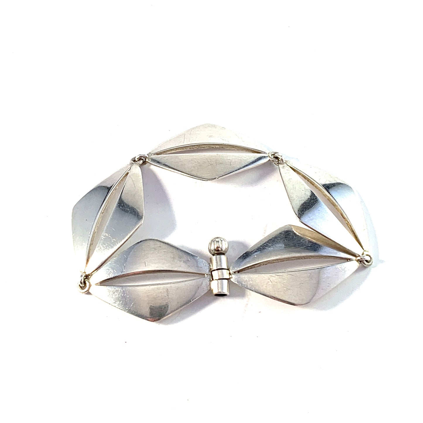 Bent Gabrielsen for Hans Hansen Denmark 1960s Sterling Silver Bracelet. Design 230