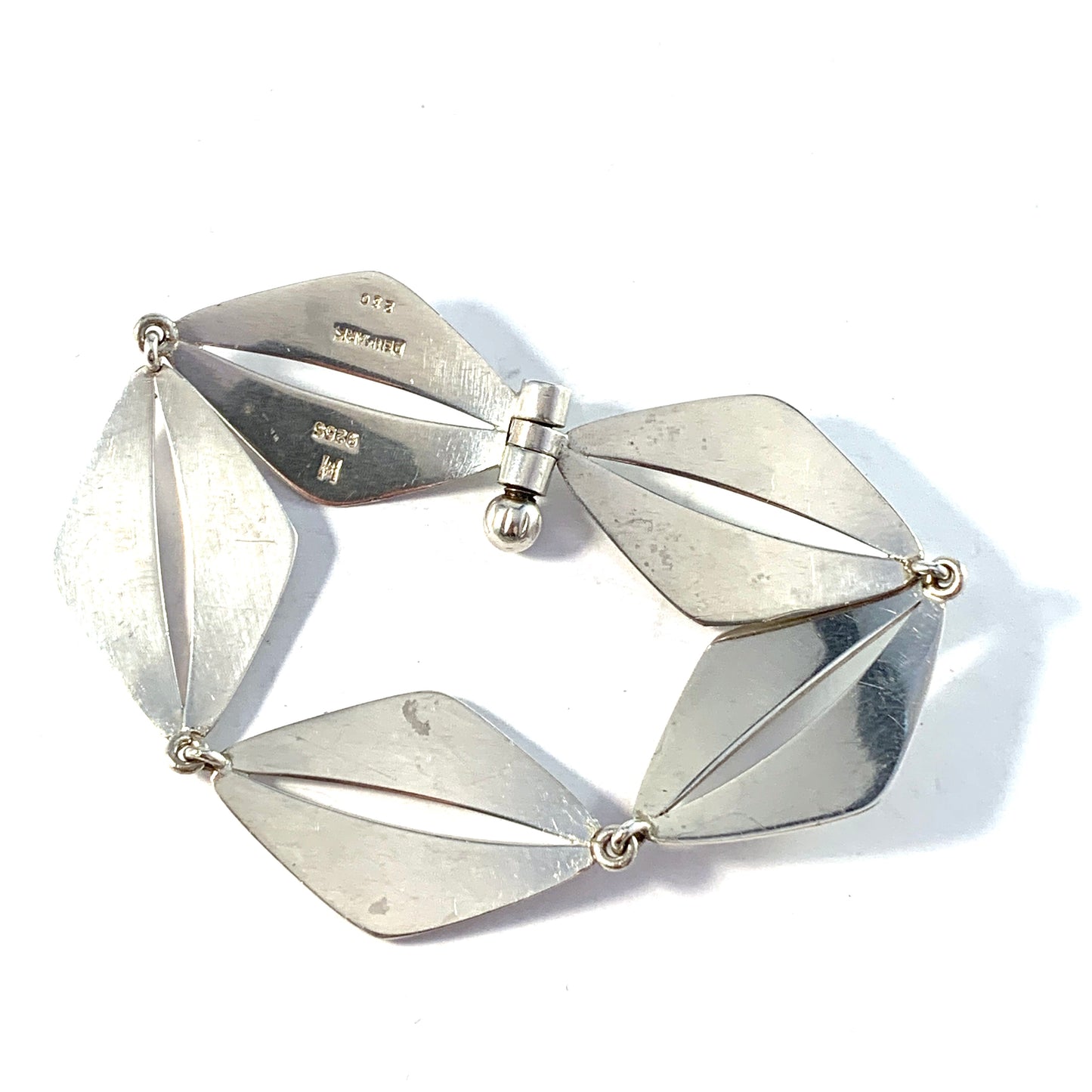 Bent Gabrielsen for Hans Hansen Denmark 1960s Sterling Silver Bracelet. Design 230
