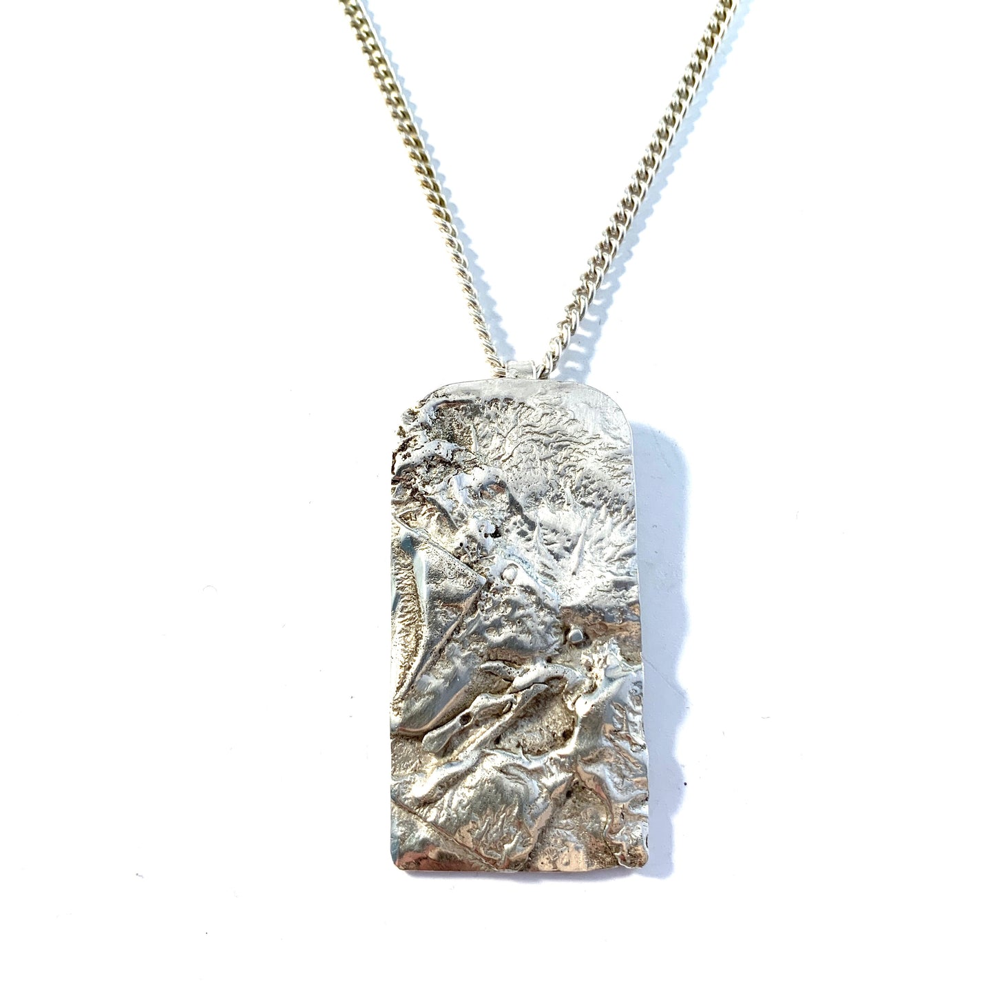 Uppsala, Sweden Vintage Sterling Silver Pendant Necklace.