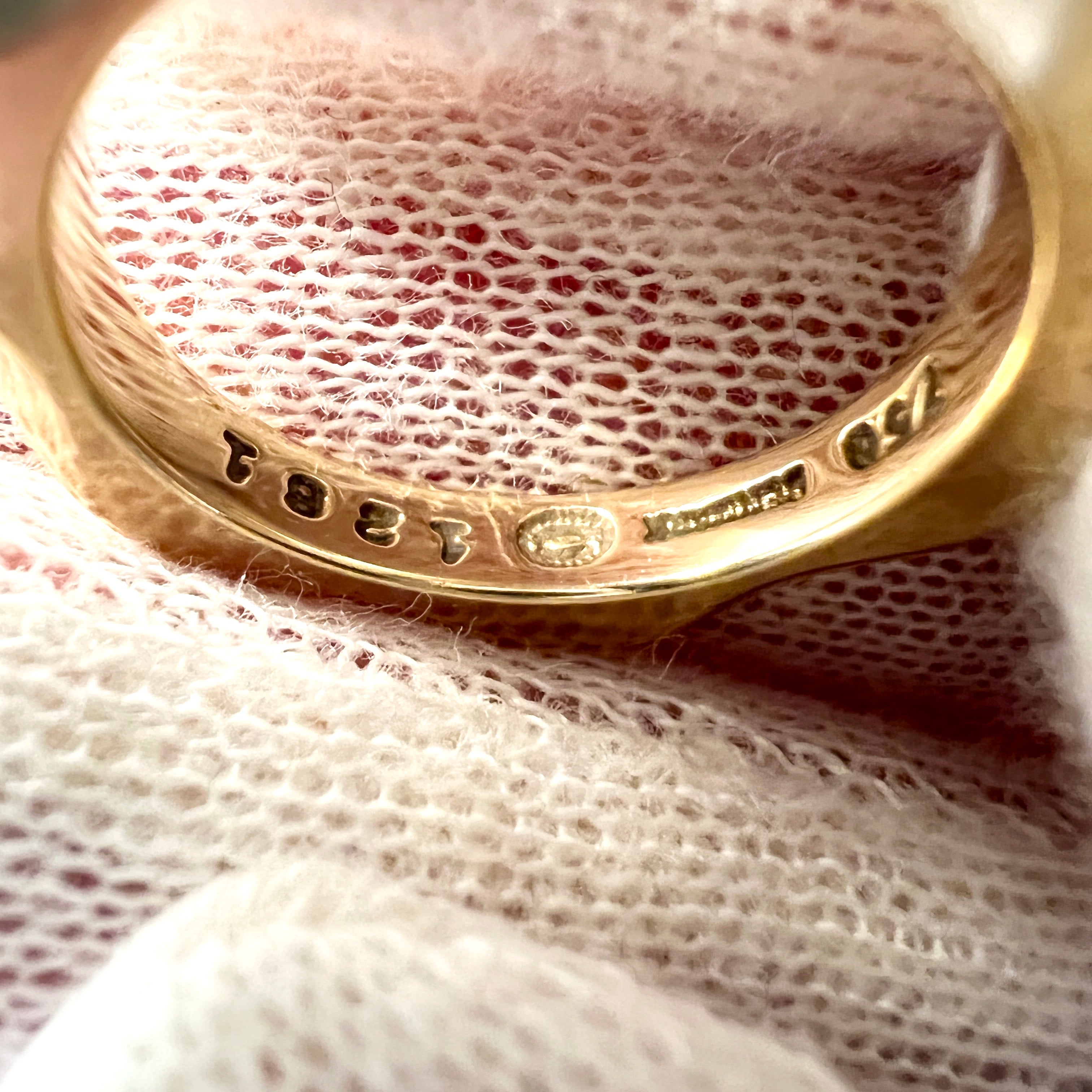 Georg Jensen, design Mirror by Maria Berntsen 18k Gold Diamond Ring.