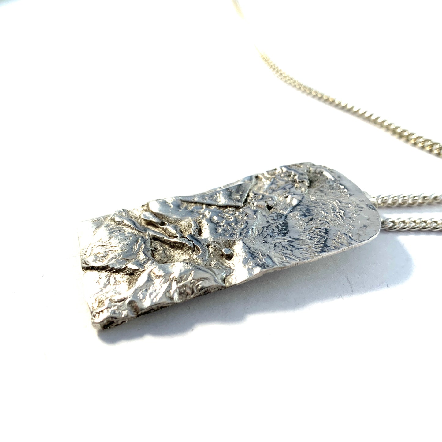 Uppsala, Sweden Vintage Sterling Silver Pendant Necklace.