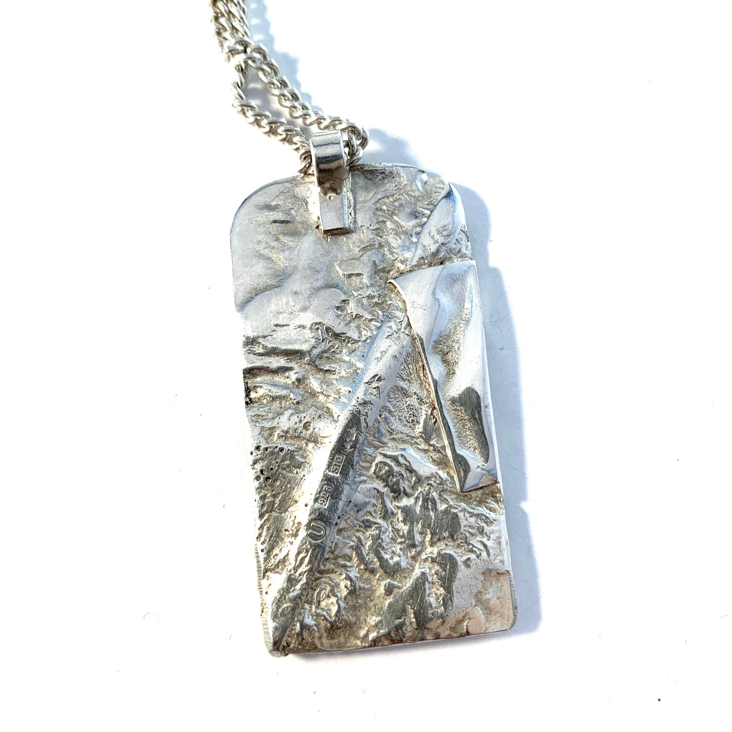 Uppsala, Sweden Vintage Sterling Silver Pendant Necklace.