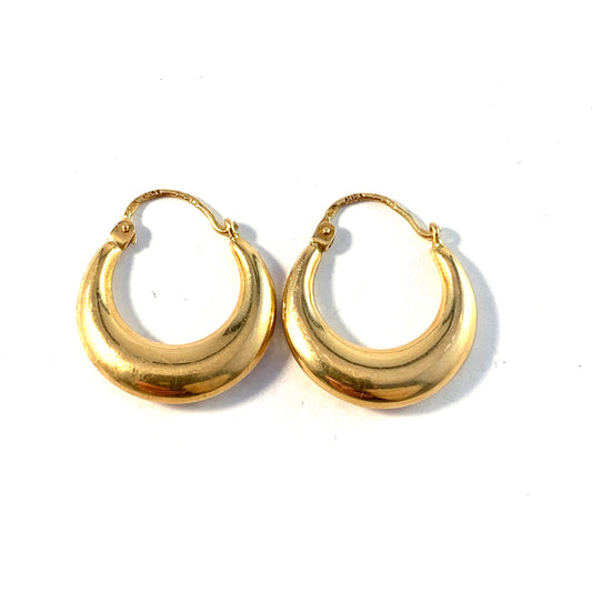 Sweden Vintage Mid Century 18k Gold Earrings.