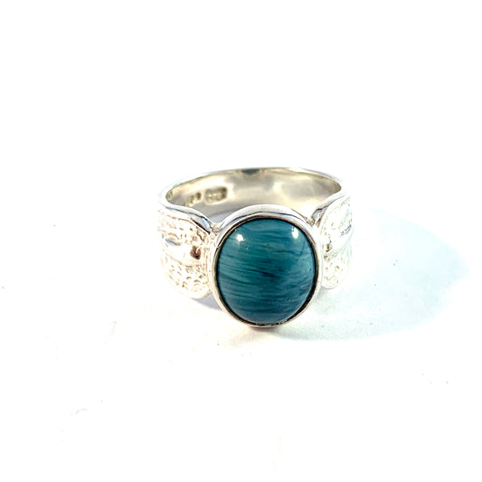 O Nordström, Sweden 1960-70s. Sterling Silver Bergslagen-stone Ring.