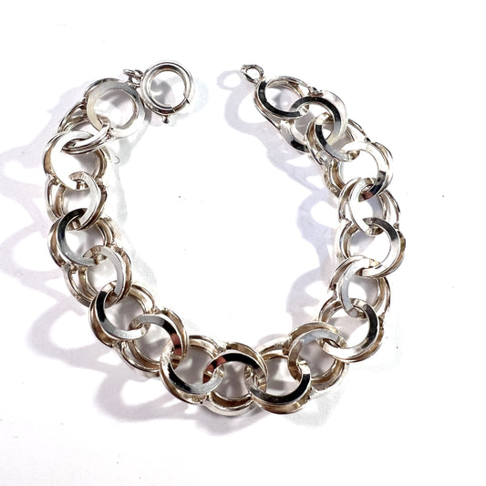 Curt Hallberg, Sweden 1965-78. Vintage Sterling Silver Charm Bracelet.