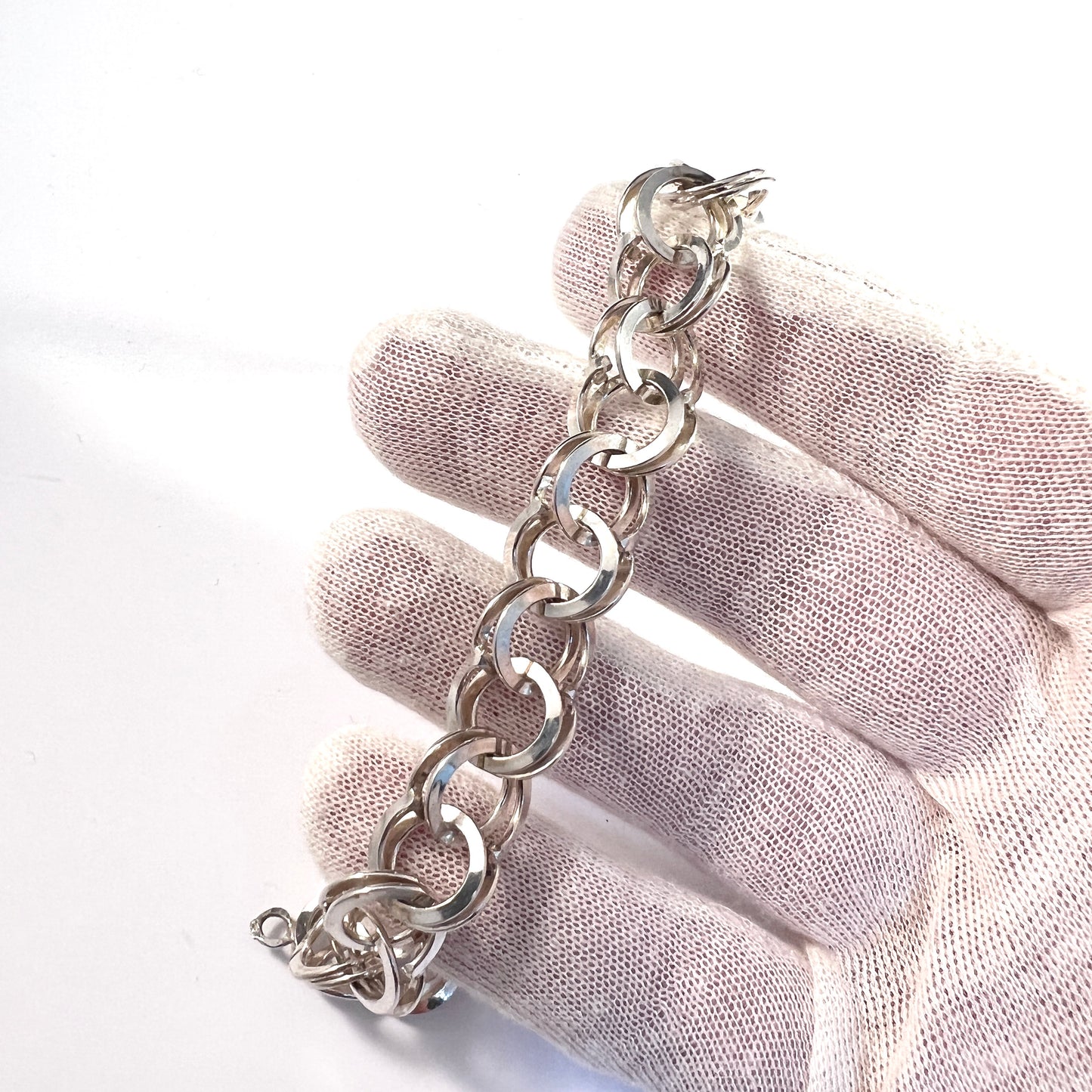 Curt Hallberg, Sweden 1965-78. Vintage Sterling Silver Charm Bracelet.