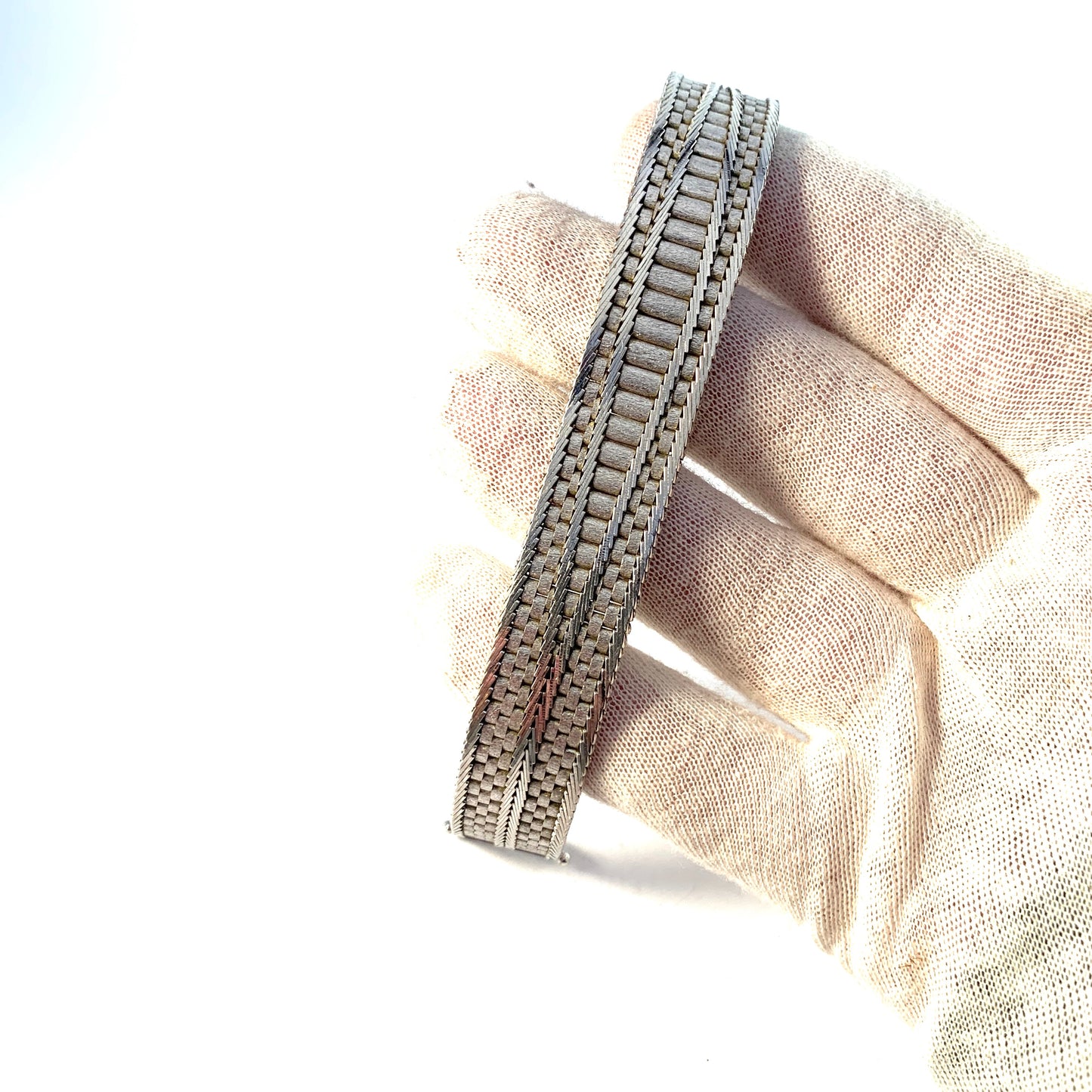 Germany Vintage c 1950s Solid 830 Silver Bracelet. 1.3oz