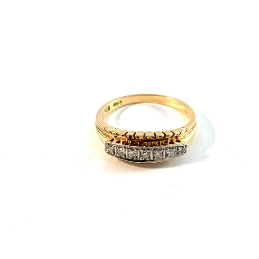 Kjeld Jacobsen, Copenhagen. c 1950s. 14k Gold Diamond Ring.