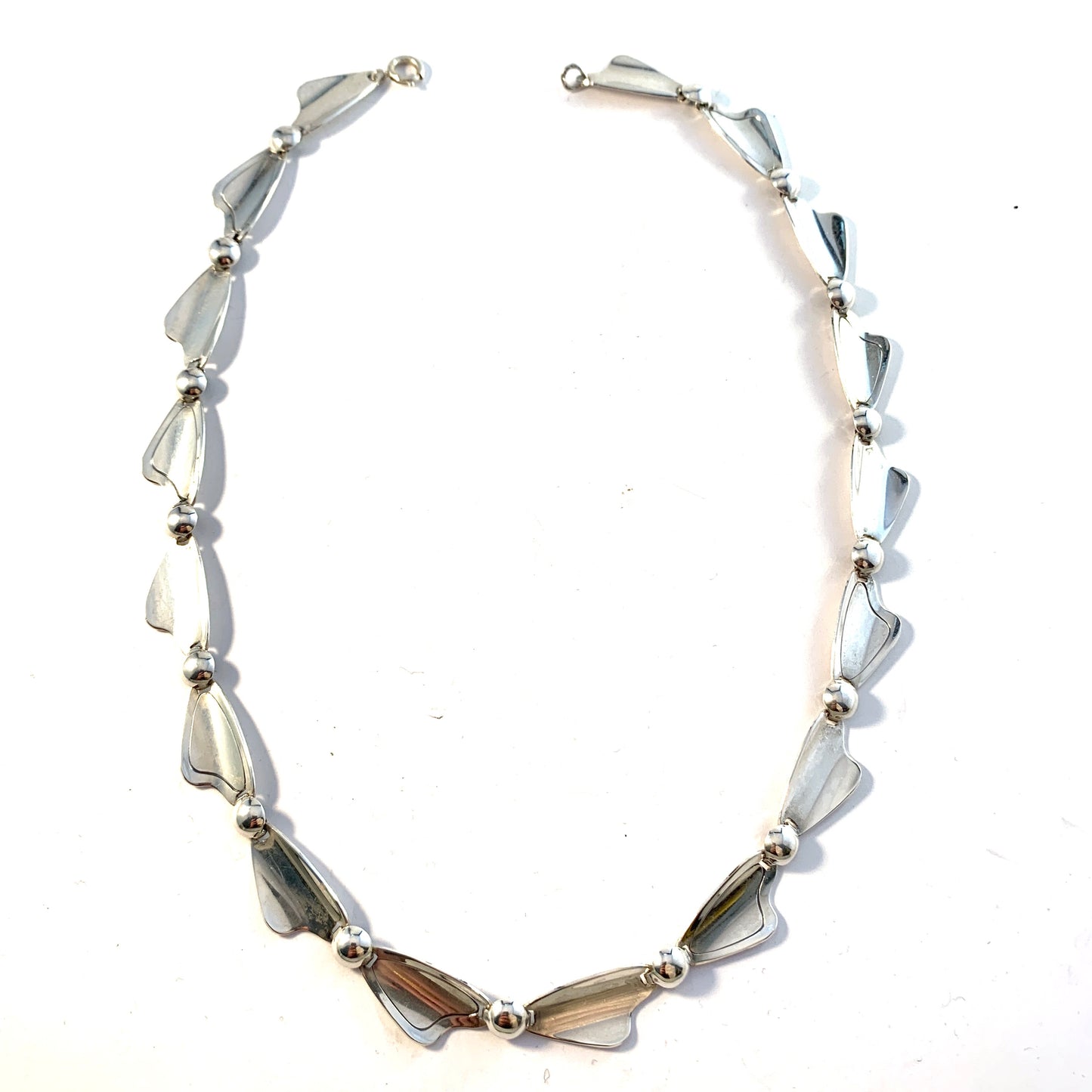 Sweden 1960s. Sterling Silver Link Necklace.