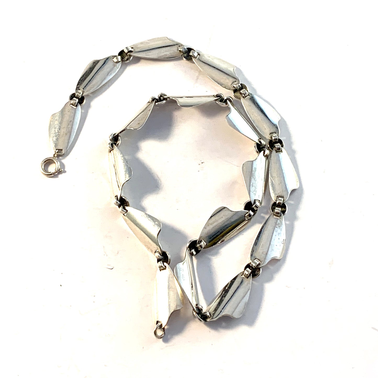 Sweden 1960s. Sterling Silver Link Necklace.