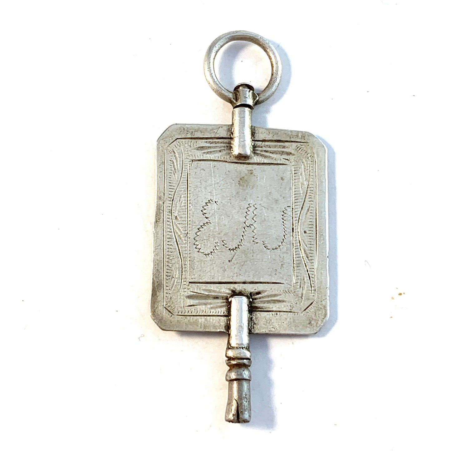 Johan Petter Hjulström, Sweden year 1840. Solid Silver Watch Key Pendant.