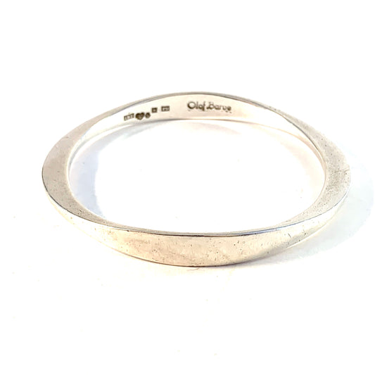 Olof Barve, Ibe Dahlquist, Sweden 1965. Sterling Silver Bangle Bracelet. Signed