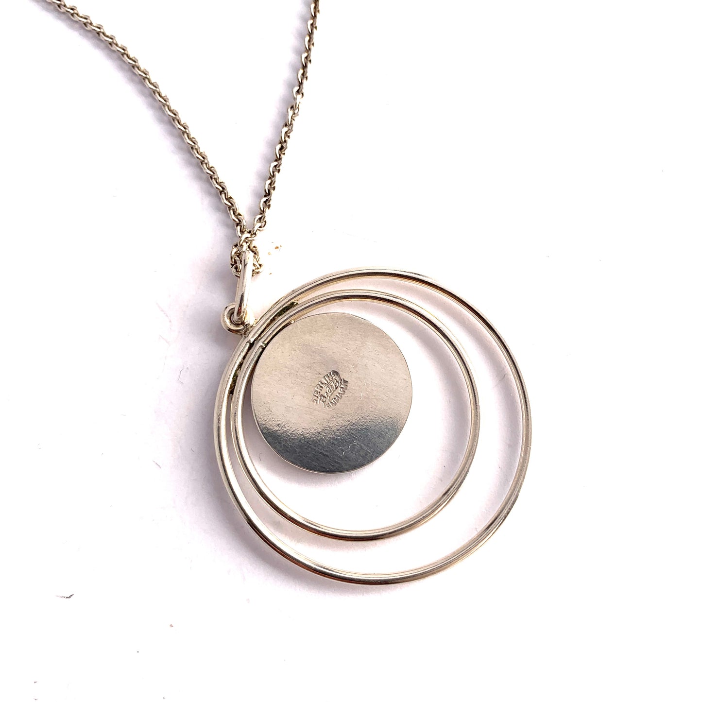 Bjerring Brothers, Copenhagen 1961-76 Sterling Silver Abalone Pendant Necklace.