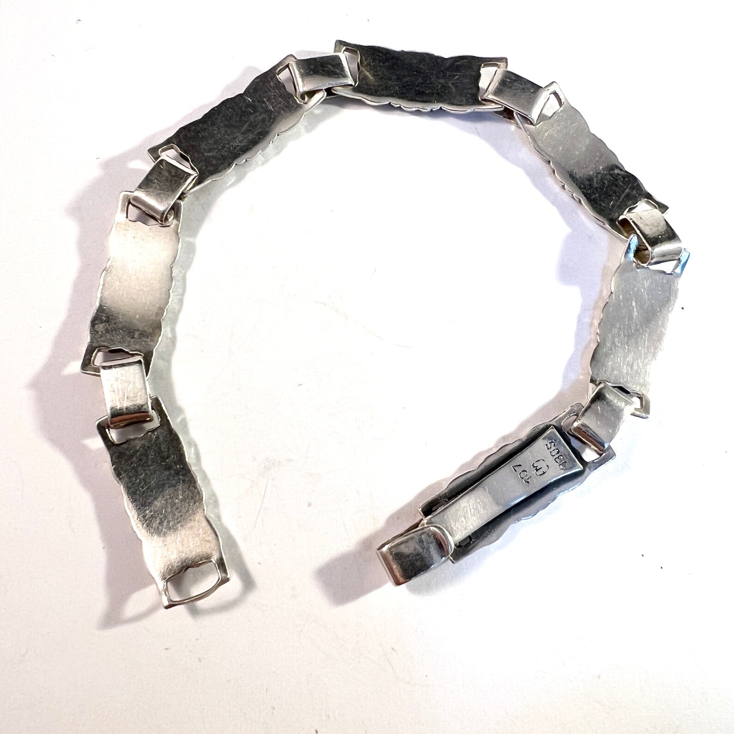 Eiler & Marloe, Copenhagen 1930s. Art Deco Solid Silver Bracelet.