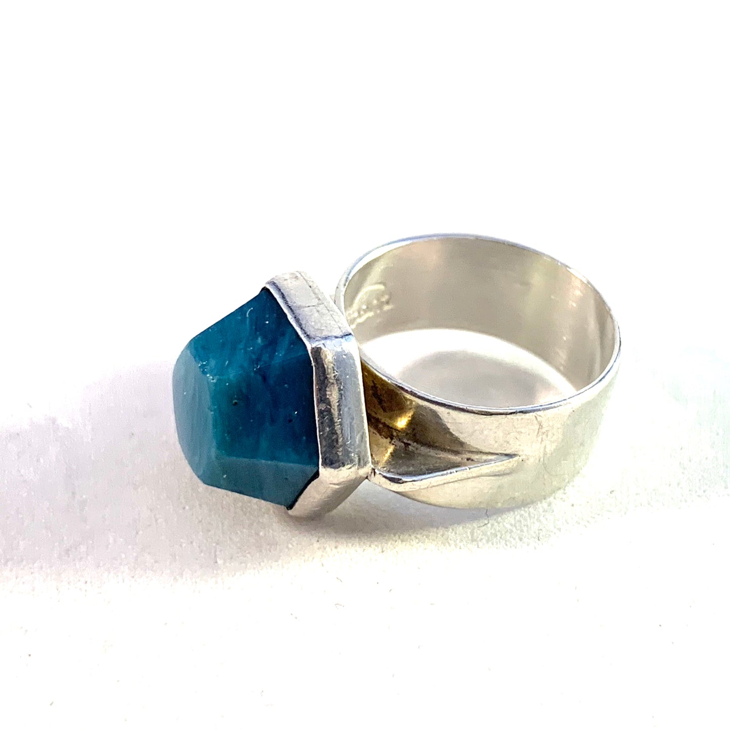 Victor Janson, Sweden 1965 Sterling Silver Bergslagen-stone Ring.