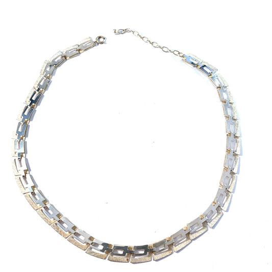 Friedrich Speidel, Germany, Mid Century Modern 1950-60s Solid 835 Silver Necklace.