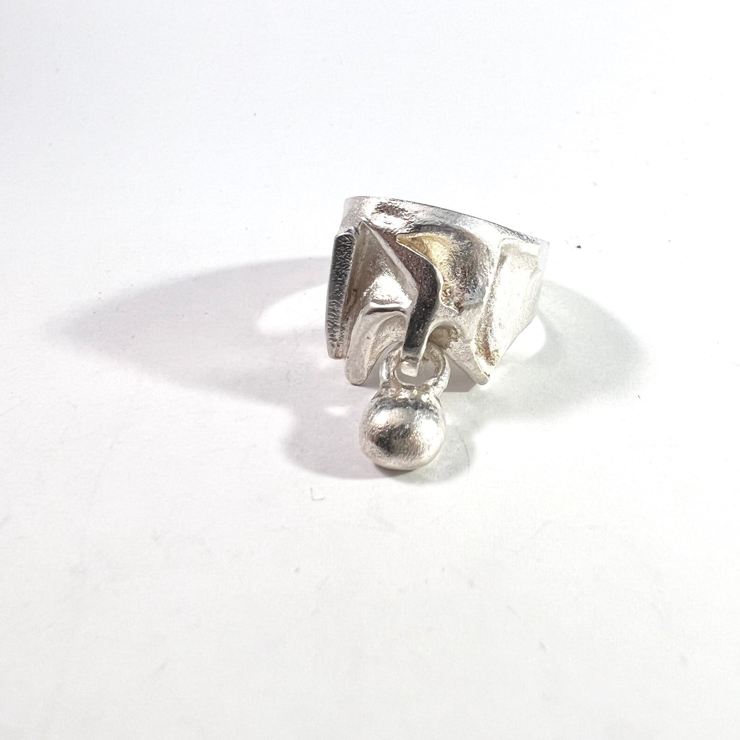 Bjorn Weckstrom for Lapponia Finland 1976. Sterling Ring Design Aries.