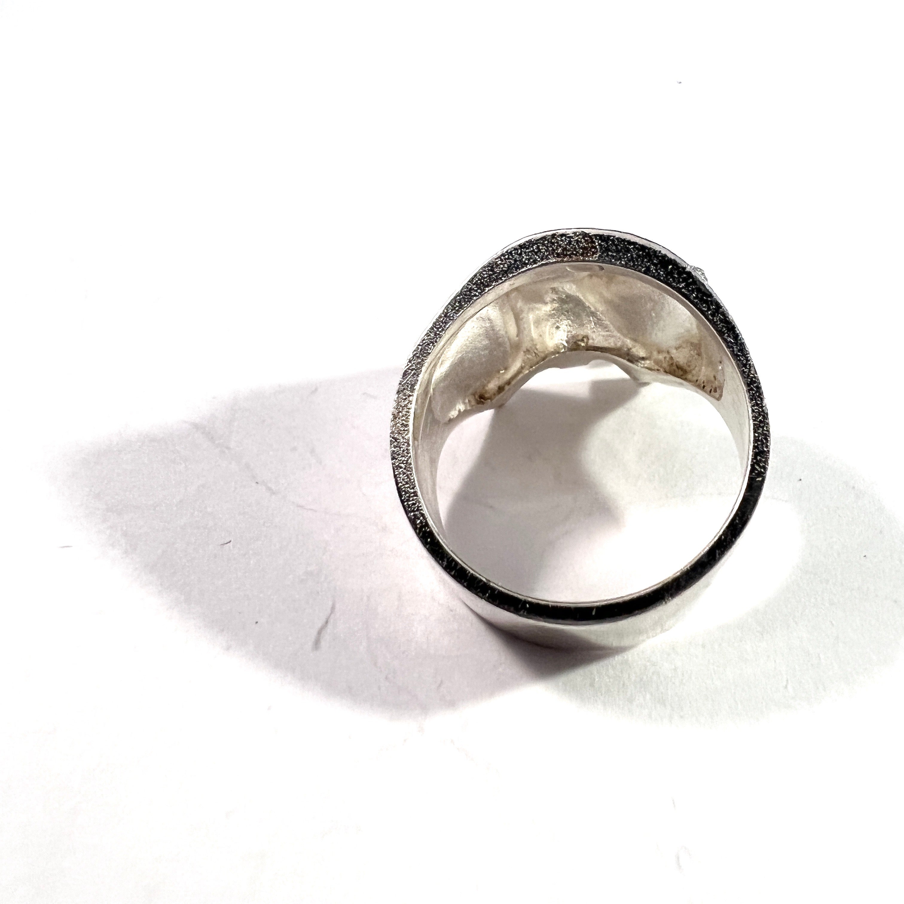 Bjorn Weckstrom for Lapponia Finland 1976. Sterling Ring Design Aries.